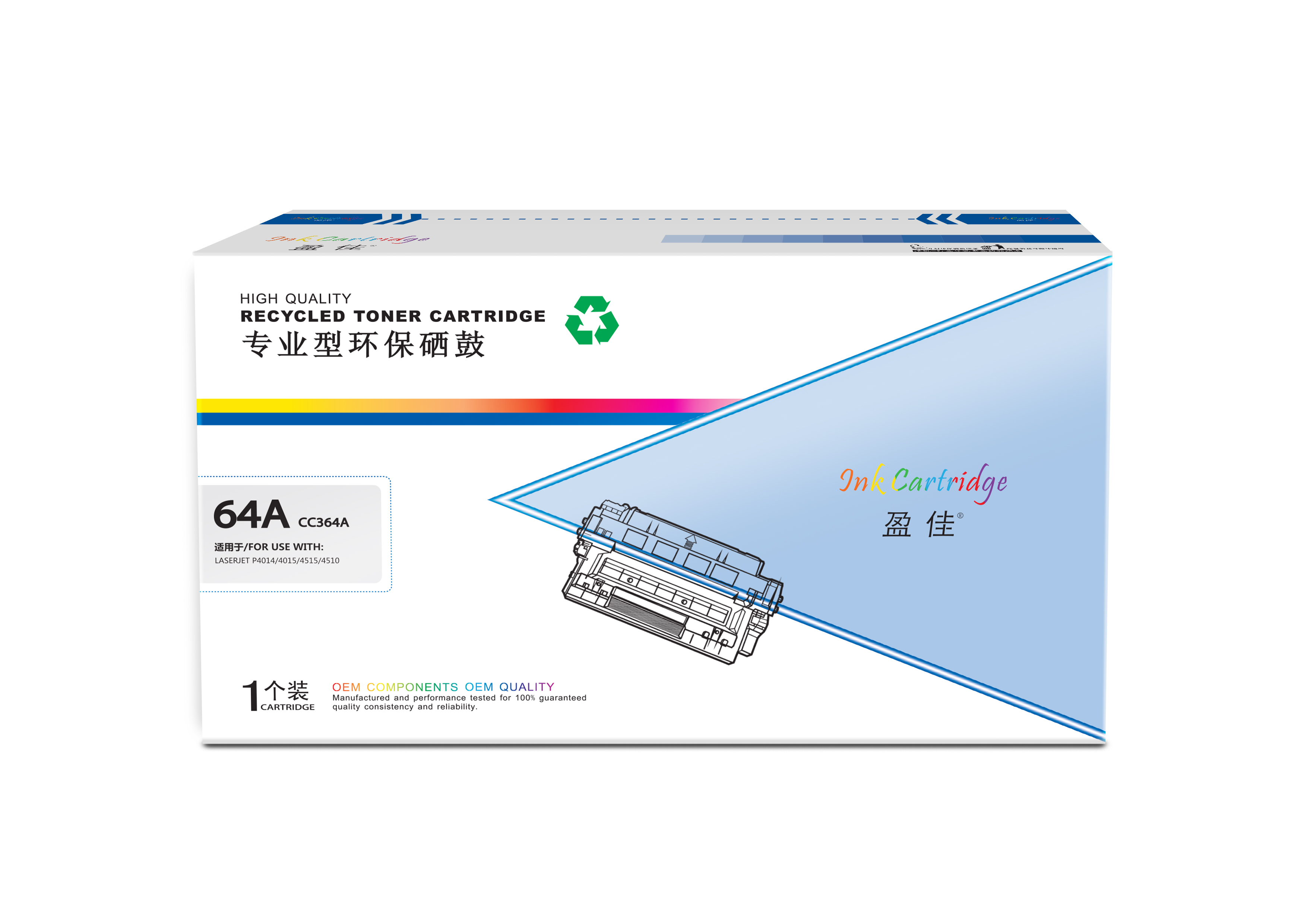 盈佳YJ CC364A黑鼓(带芯片) 适用于：LaserJet P4014 P4015 P4515